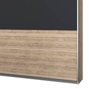 Schwebetürenschrank Borba Eiche Sanremo Hell Dekor / Grau - Breite: 218 cm