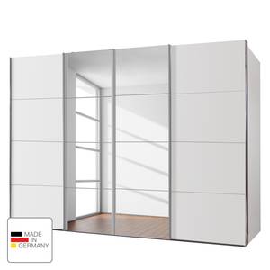 Armoire à portes coulissantes Brüssel Blanc alpin - 300 cm (4 porte) - 2 portes avec miroir - Blanc alpin - Largeur : 300 cm - 2 miroir