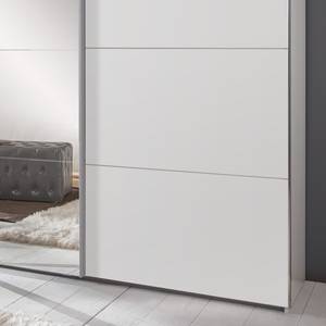 Armoire à portes coulissantes Brüssel Blanc alpin - 300 cm (4 porte) - 2 portes avec miroir - Blanc alpin - Largeur : 300 cm - 2 miroir