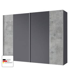 Schwebetürenschrank Cando Beton Dekor / Graphit - Breite: 300 cm - 2 Türen