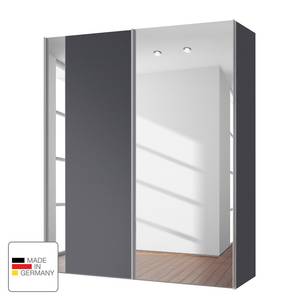 Schwebetürenschrank Cando Graphit / Spiegel - Breite: 150 cm - 2 Türen