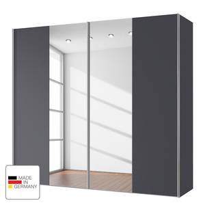Schwebetürenschrank Cando Graphit / Spiegel - Breite: 200 cm - 2 Türen