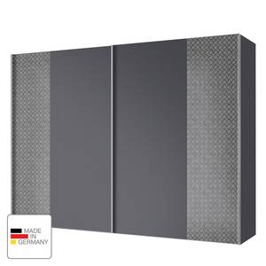 Armoire à portes coulissantes Cando Gris / Graphite - Largeur : 250 cm - 2 porte