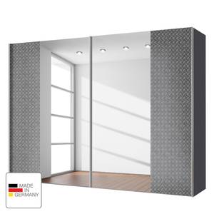 Armoire à portes coulissantes Cando Gris miroir - Largeur : 250 cm - 2 porte