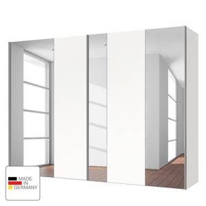 Armoire à portes coulissantes Cando Blanc polaire / Verre miroir - Largeur : 250 cm - 2 porte