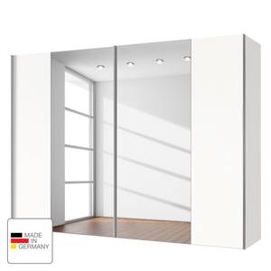 Zweefdeurkast Cando Poolwit/Spiegelglas - Breedte: 300 cm - 2 deuren