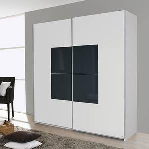 Armoire à portes coulissantes Corridore Blanc alpin Élément en verre : couleur basalte 136 cm 2-tüig