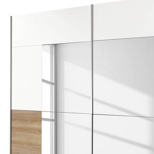 Armoire à portes coulissantes Crato Imitation chêne de Sonoma / Blanc alpin - Largeur : 175 cm