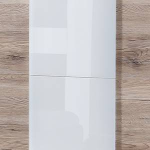 Schuifdeurkast Curve San Remo eikenhouten look/wit glas