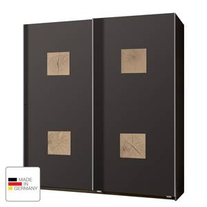 Schwebetürenschrank Graz Grau - Holzwerkstoff - 180 x 198 x 64 cm