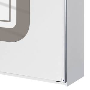 Armoire à portes coulissantes Greding Blanc alpin / Gris sable - Largeur : 271 cm - 3 portes