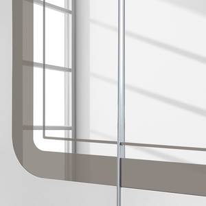 Armoire à portes coulissantes Greding Blanc alpin / Gris sable - Largeur : 271 cm - 3 portes