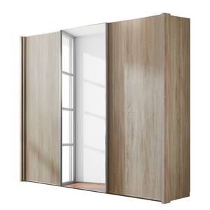 Schwebetürenschrank II Meran Eiche Sägerau Dekor - 225 cm (3-türig) - 1 Spiegeltür