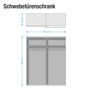 Armoire KiYDOO Landhaus II Blanc alpin - 181 x 197 cm - 2 porte - Basic