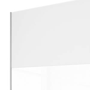 Schwebetürenschrank Loriga Alpinweiß / Glas Weiß - Breite: 175 cm