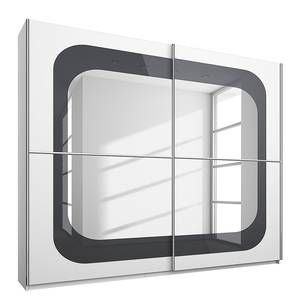 Armoire à portes coulissantes Lumos Blanc alpin / Basalte - 226 x 223 cm