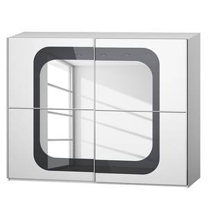Armoire à portes coulissantes Lumos Blanc alpin / Basalte - 270 x 223 cm