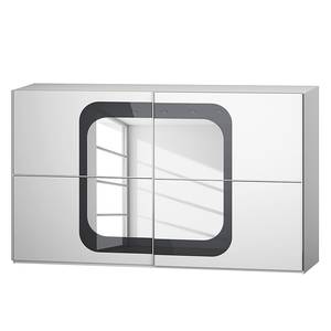Armoire à portes coulissantes Lumos Blanc alpin / Basalte - 359 x 223 cm