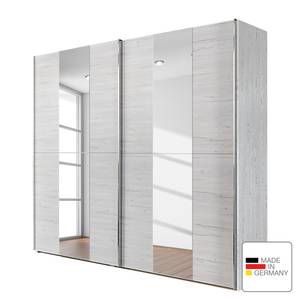 Schuifdeurkast Madrid wit eikenhouten look - Breedte: 200 cm - Zonder passe-partout lijst