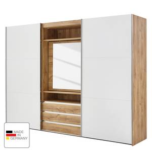 Armoire à portes coulissantes Magic I Blanc alpin / Imitation planches de chêne - Hauteur : 216 cm