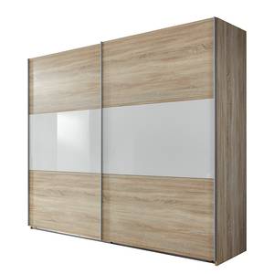 Schwebetürenschrank Struge II Eiche Sägerau Dekor/Weiß - Breite x Höhe: 270 x 210 cm - 2-türig