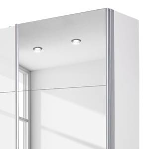 Armoire à portes coulissantes Minosa Blanc alpin / Blanc brillant - Largeur : 181 cm