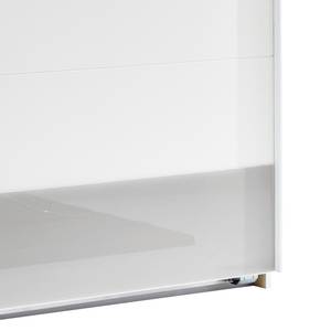 Armoire à portes coulissantes Mondrian Blanc alpin / Verre gris - Largeur : 180 cm