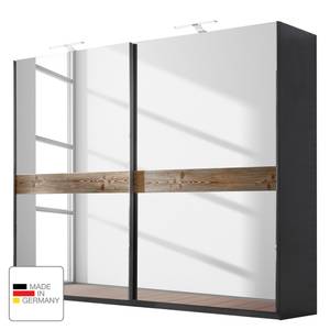 Schwebetürenschrank Montreal Lärche natur Dekor/ Graphit - 225 cm (2-türig) - Breite: 225 cm