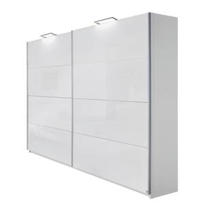 Armoire portes coulissantes Park Avenue Blanc alpin / Blanc brillant - Largeur : 225 cm