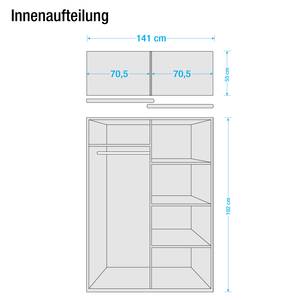 Schuifdeurkast Pontrieux acaciahouten look