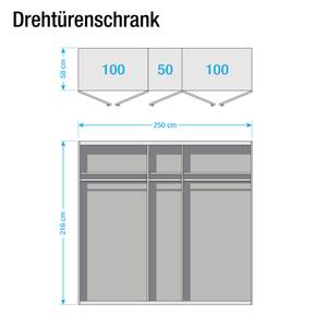 Draaideurkast Brooklyn I polarwit - 250 x 216 cm