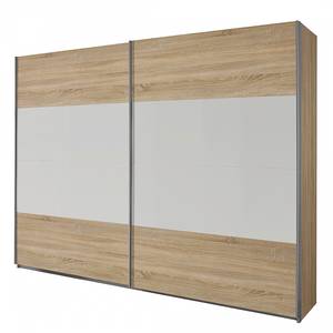 Armoire à portes coulissantes Quadra I Imitation chêne de Sonoma / Blanc alpin - 136 x 230 cm