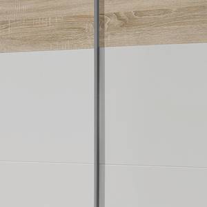 Armoire à portes coulissantes Quadra I Imitation chêne de Sonoma / Blanc alpin - 226 x 210 cm
