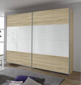 Schwebetürenschrank Quadra I Eiche Sonoma Dekor / Weiß - 136 x 230 cm