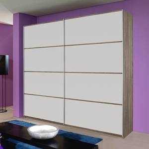 Armoire à portes coulissantes Quadra II Imitation chêne Havanna / Blanc alpin - 181 x 210 cm