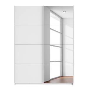Armoire à portes coulissantes Quadra Avec miroir Blanc alpin 136 x 210 cm - 136 x 210 cm