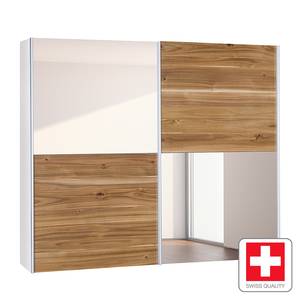 Armadio ante scorrevoli Cali III Impiallacciatura di vero legno acacia cerato a porte Larghezza armadio: 252 cm 2 - Larghezza: 252 cm