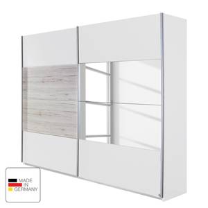 Armoire à portes coulissantes Saragossa Blanc alpin / Imitation chêne de San Remo blanc - Largeur : 271 cm