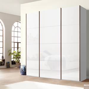 Schwebetürenschrank SKØP Hochglanz Alpinweiß - 225 x 236 cm