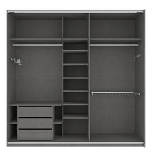 Schwebetürenschrank SKØP Alpinweiß / Glas Weiß - 225 x 236 cm - 2 Türen - Premium