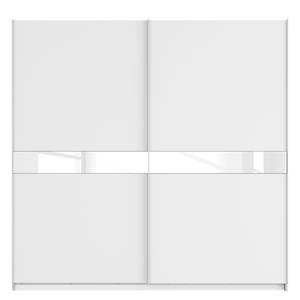 Armoire à portes coulissantes Skøp Blanc alpin / Verre blanc - 225 x 222 cm - 2 porte - Premium