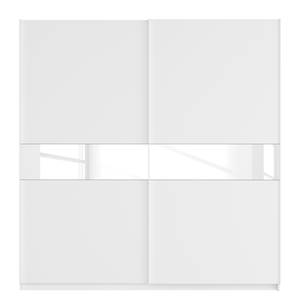 Schwebetürenschrank SKØP Alpinweiß / Glas Weiß - 225 x 236 cm - 2 Türen - Basic