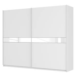 Armoire à portes coulissantes Skøp Blanc alpin / Verre blanc - 270 x 222 cm - 2 porte - Premium
