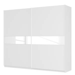 Schwebetürenschrank SKØP Alpinweiß / Glas Weiß - 270 x 236 cm - 2 Türen - Classic