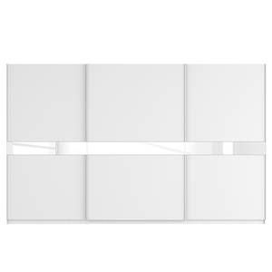 Armoire à portes coulissantes Skøp Blanc alpin / Verre blanc - 360 x 222 cm - 3 portes - Premium