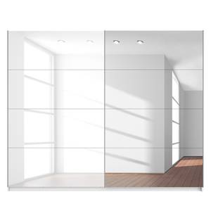 Schwebetürenschrank SKØP Alpinweiß / Hochglanz Weiß Spiegelglas - 270 x 222 cm - 2 Türen - Premium