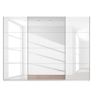 Schwebetürenschrank SKØP Alpinweiß / Hochglanz Weiß Spiegelglas - 315 x 236 cm - 3 Türen - Basic
