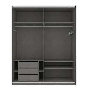 Schwebetürenschrank SKØP Alpinweiß / Mattglas Weiß - 181 x 222 cm - 2 Türen - Premium