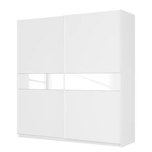 Armoire à portes coulissantes Skøp Blanc alpin / Verre mat blanc - 225 x 236 cm - 2 porte - Premium