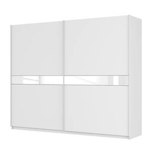 Armoire à portes coulissantes Skøp Blanc alpin / Verre mat blanc - 270 x 222 cm - 2 porte - Confort